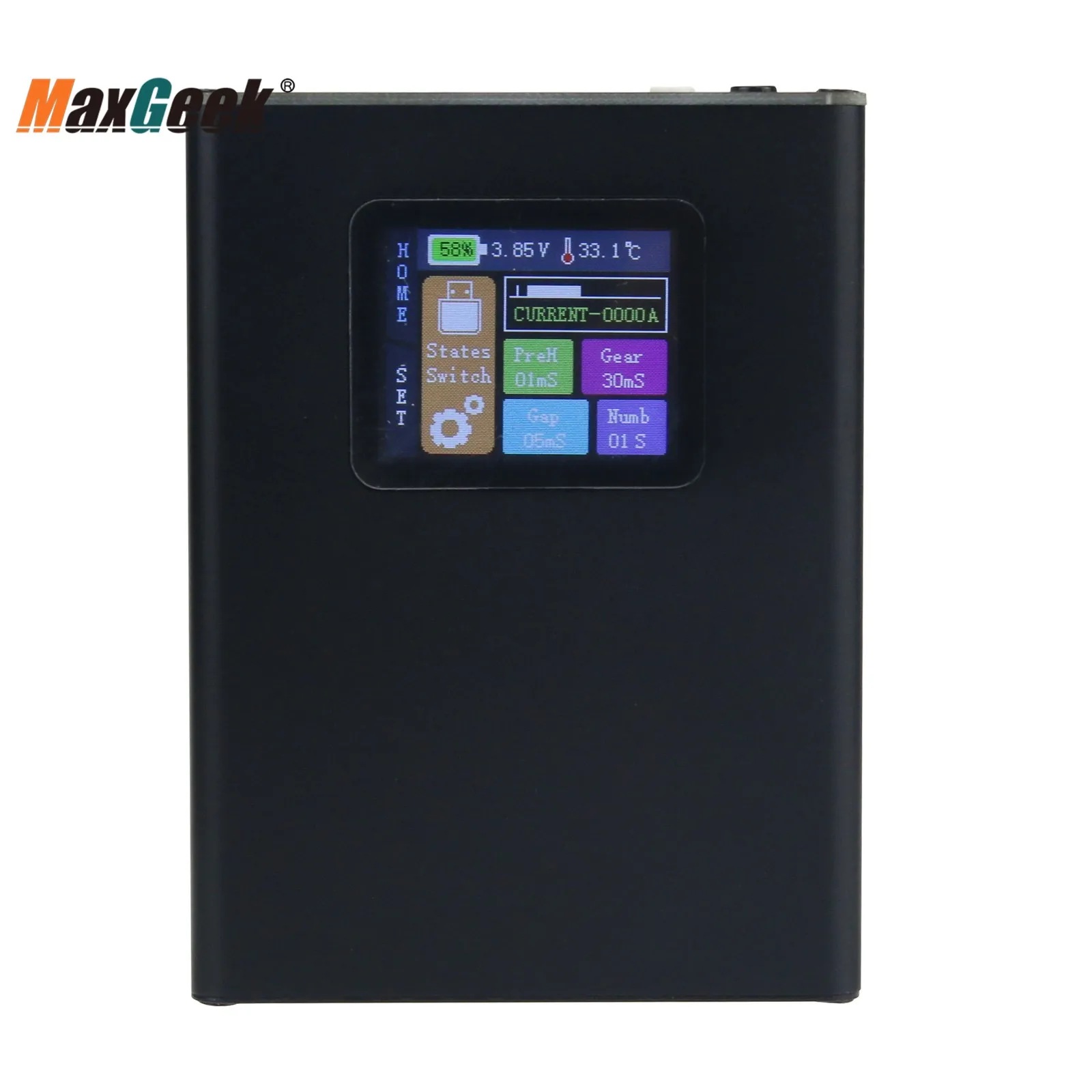 Maxgeek Mini Spot Welder Spot Welding Machine Color Screen for 18650 Lithium Battery 0.1-0.25mm Nickel Sheet