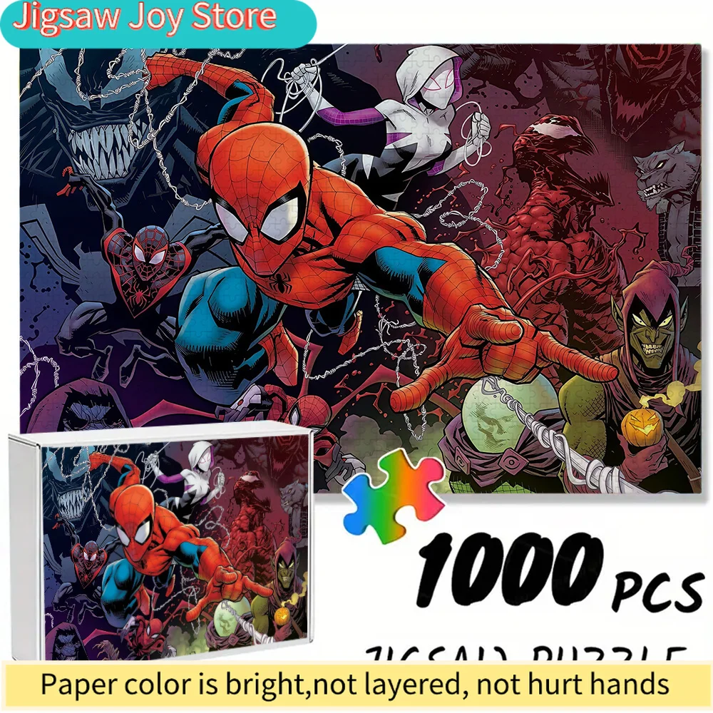 

Marvel Themed Seamless Puzzle Z9.19-84, Spider-Man Multi-Character Brawl - Durable Thickened DIY Puzzle, Adult Brain Teaser Ga