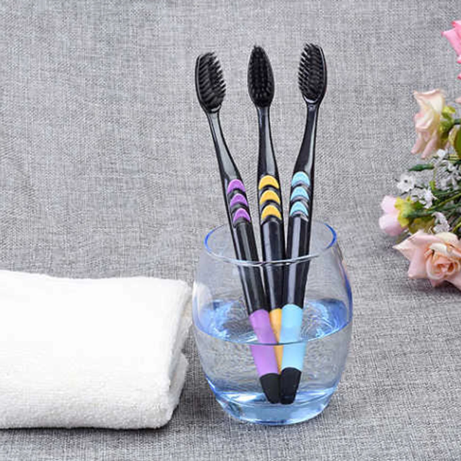 Adult Bamboo Charcoal Soft Bristle Toothbrush Oral Care Teeth Cleaning Tool Orthodontic Braces Toothbrushes Dental Tooth Brush