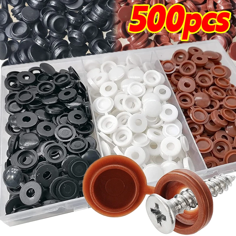 Plastic Nails Hinged Screw Caps Protective Self-tapping Screws Decorative Cover Furniture Hardware Nuts Bolts Folding Cap
