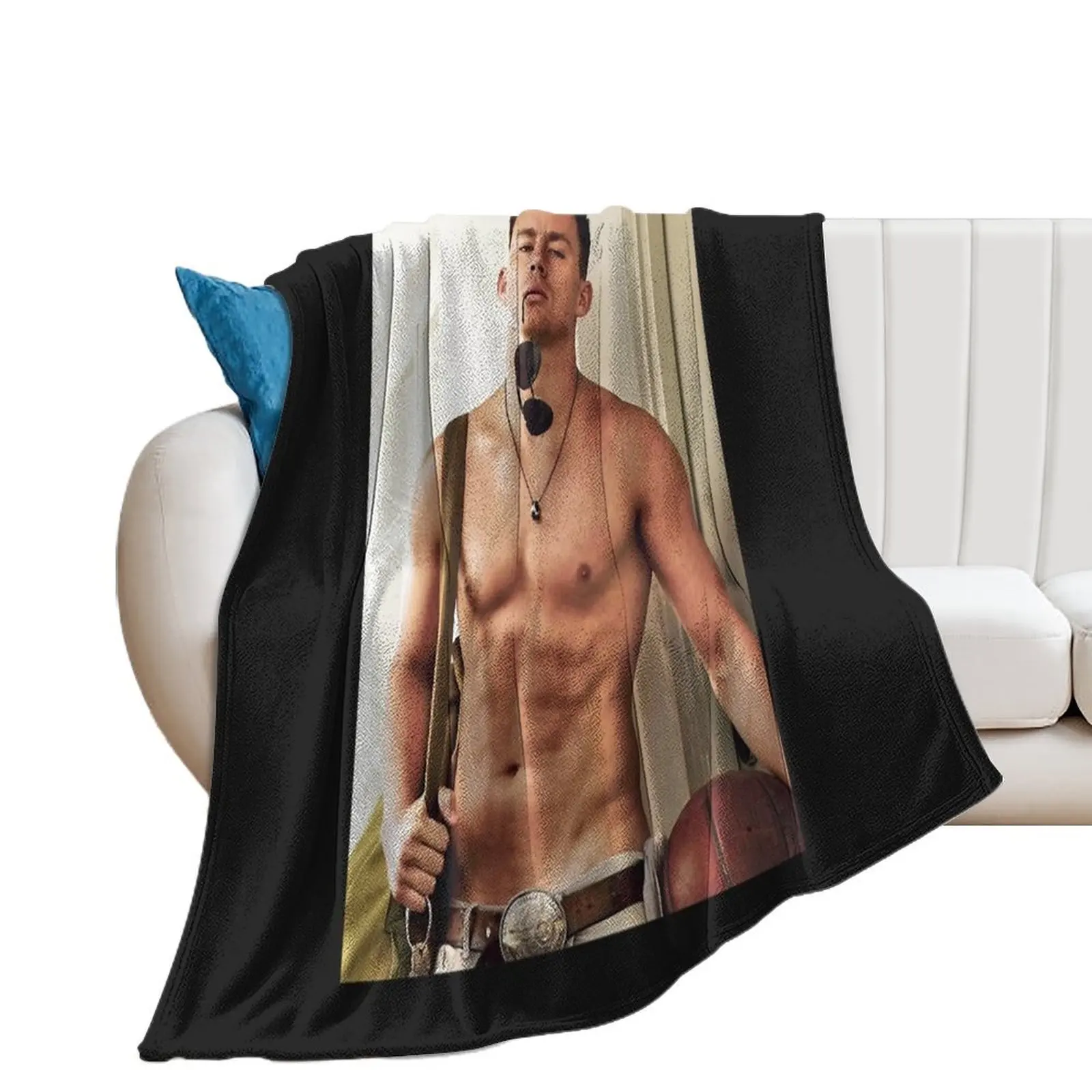 

Channing Tatum Throw Blanket for babies Soft Beds Bed covers Furry Blankets