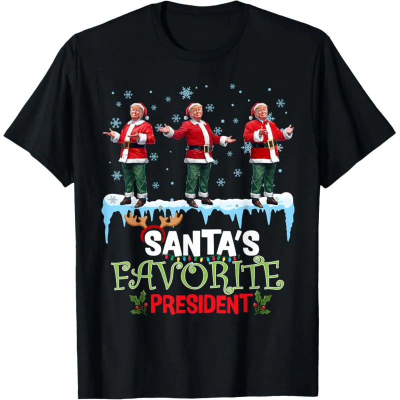 

Santa Claus' favorite President Trump dance funny T-shirt