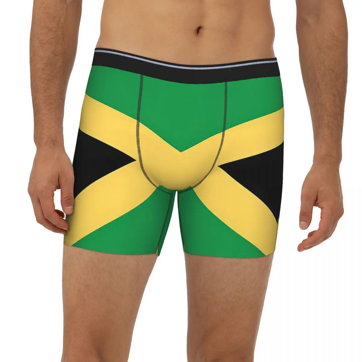 

Flag Of Jamaica Underpants Breathbale Panties Male Underwear Print Shorts Boxer Briefs extended underwear