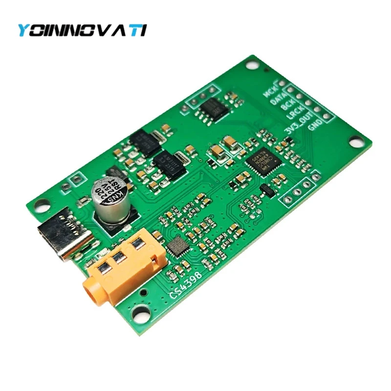 CS4398 I2S DAC Decoder Board with ES9601K Headphone Amp, 24bit/192kHz, 3.5mm Audio Output Module for DIY Digital Audio