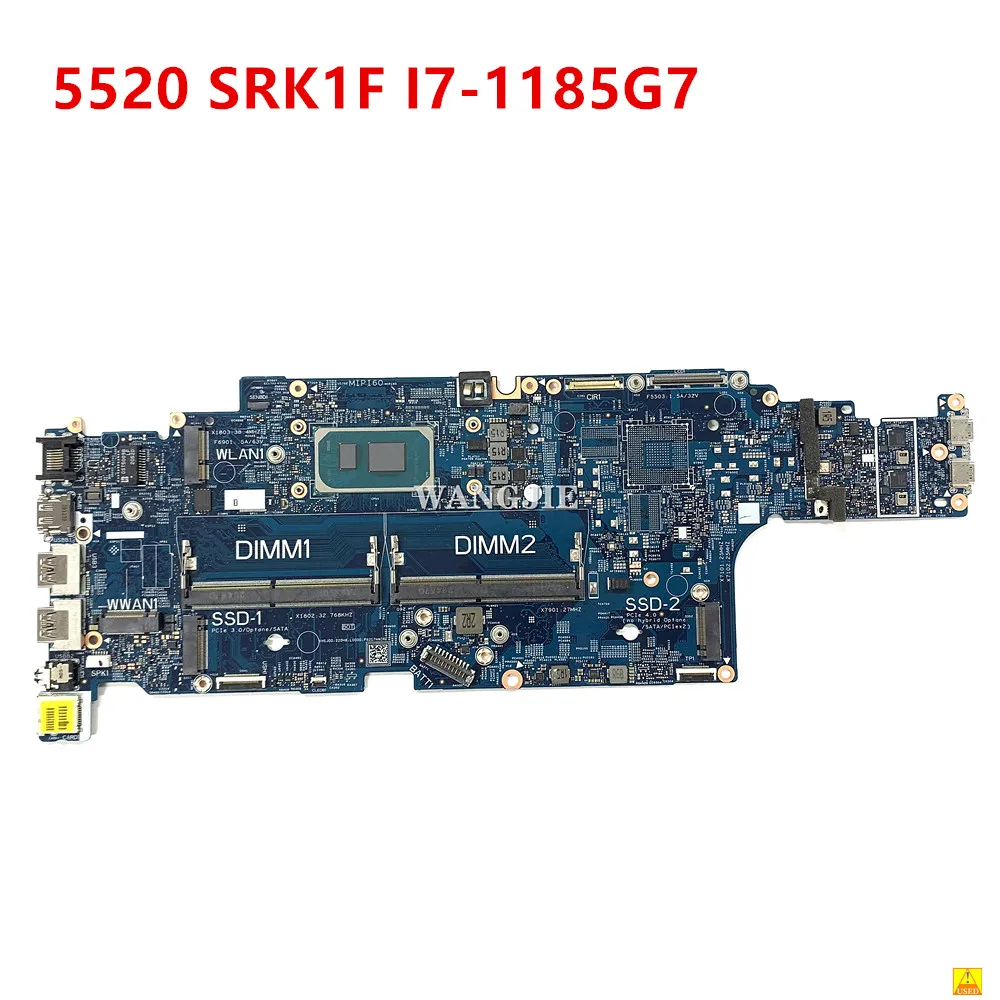 For DELL 5520 Laptop Motherboard With SRK1F I7-1185G7 CPU CN-0P9MHC 0P9MHC P9MHC 19819-1 100% Working