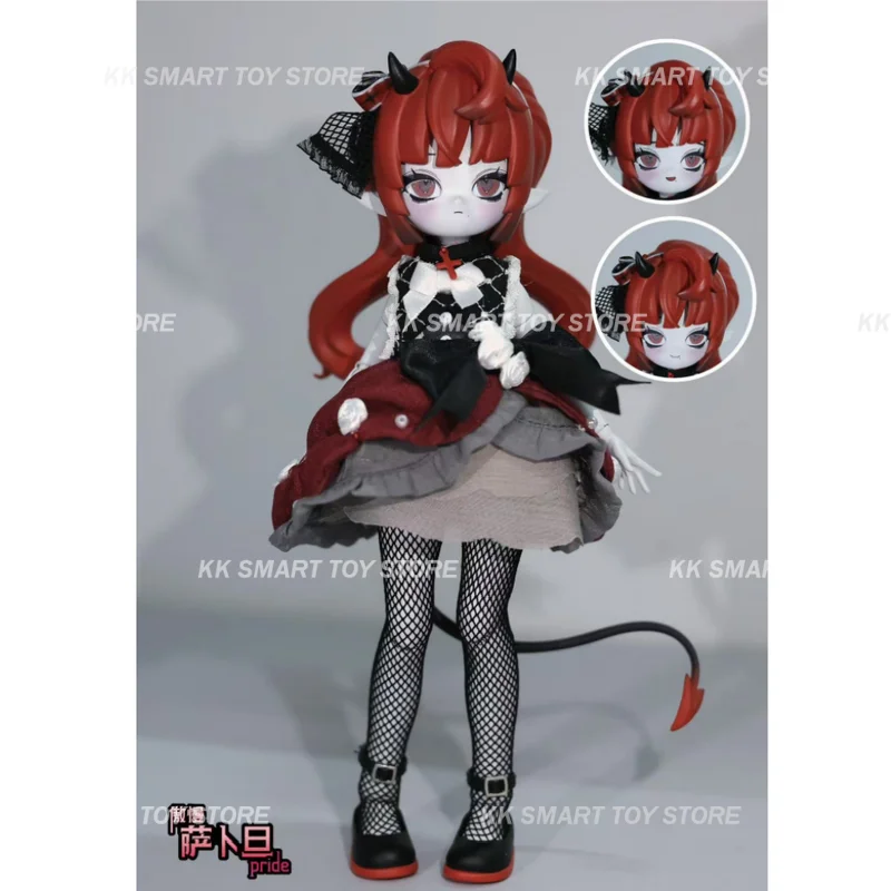 In Stock Genuine Devil'S Horns Movable 1/8 Blind Box Bjd Doll Cool Style Ornament Exquisite Doll Desktop Surprise Gifts Toys