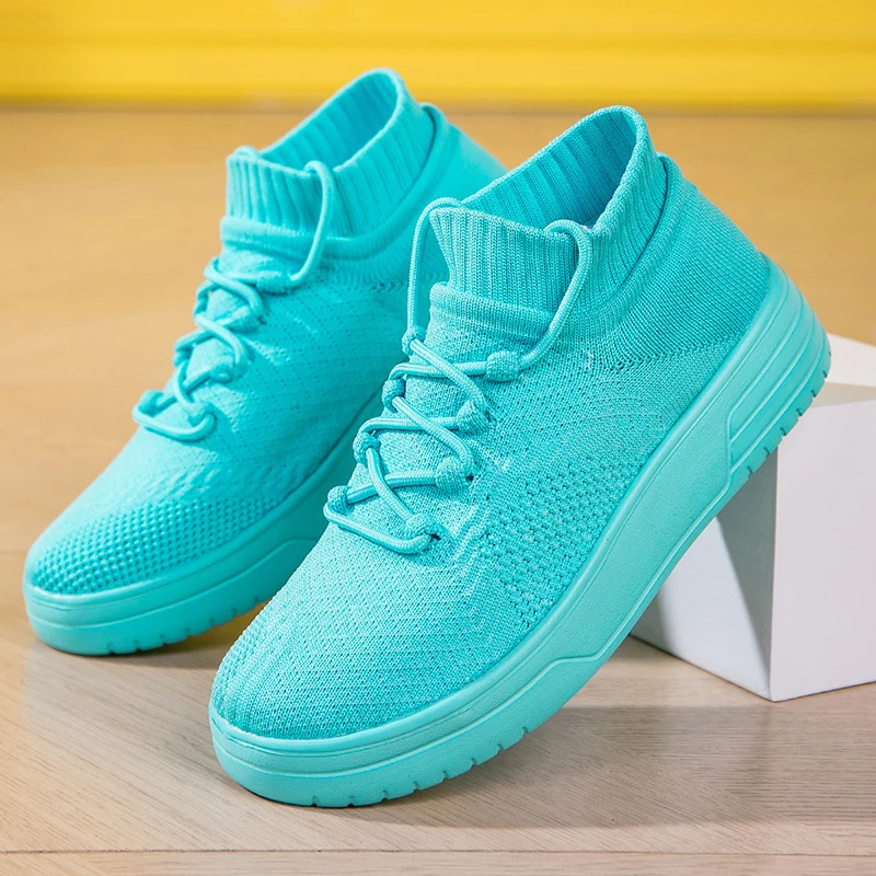 

2025 New Casual Sneaker Man Size 35-46 Knit Breathable Men's Socks Shoes Comfortable Lightweight Platform Sports Shoes For Women