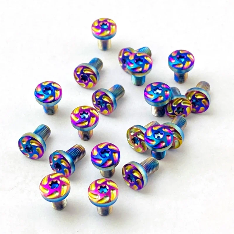 4Pieces New 1911 Grips Patch Screws Stainless Steel Colourful CNC T8 Plum Screw 1911 Roasting Blue Grip Nail