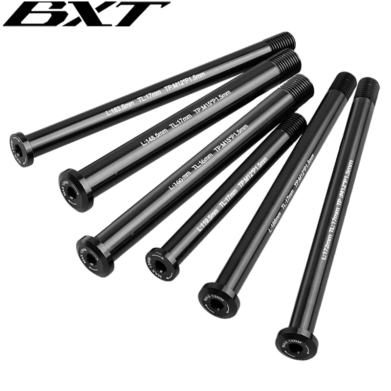 Brochetas de eje pasante para bicicleta, eje de cubo de rueda de 12mm/15mm, 15x110, 15x100, 12x148, 12x142, marco de bicicleta de carretera MTB, eje