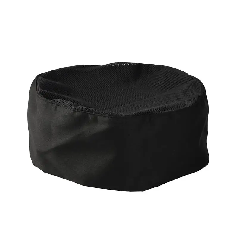 TINKSKY-Chapeau de chef professionnel en maille respirante, avec sangle réglable, taille unique (noir)