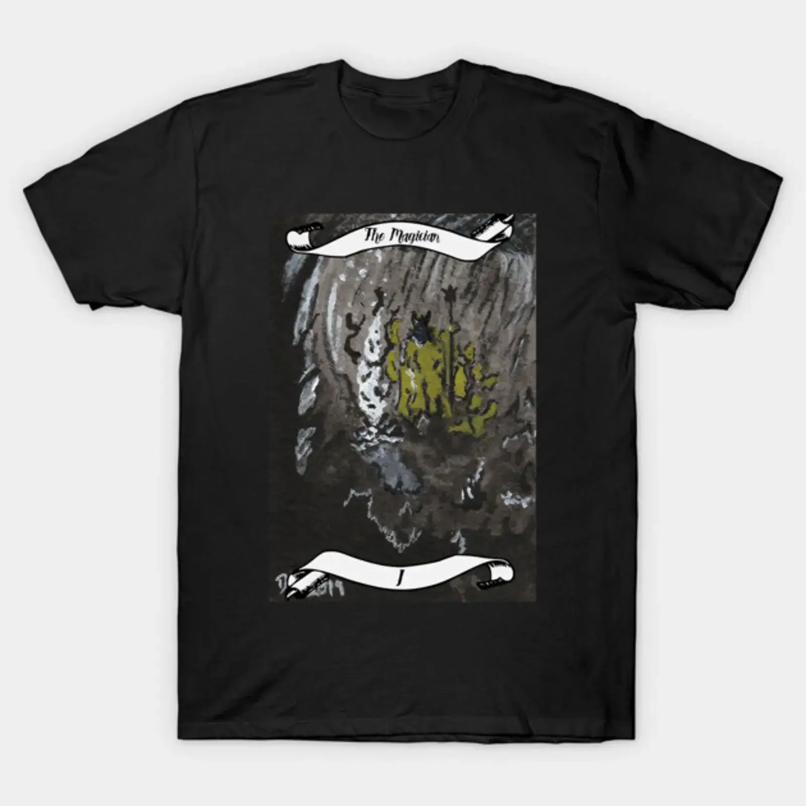 Magician Lovecraft Tarot Card T Shirt vintage Washed Unisex designer clothes Stylish Breathable Soft Stretched