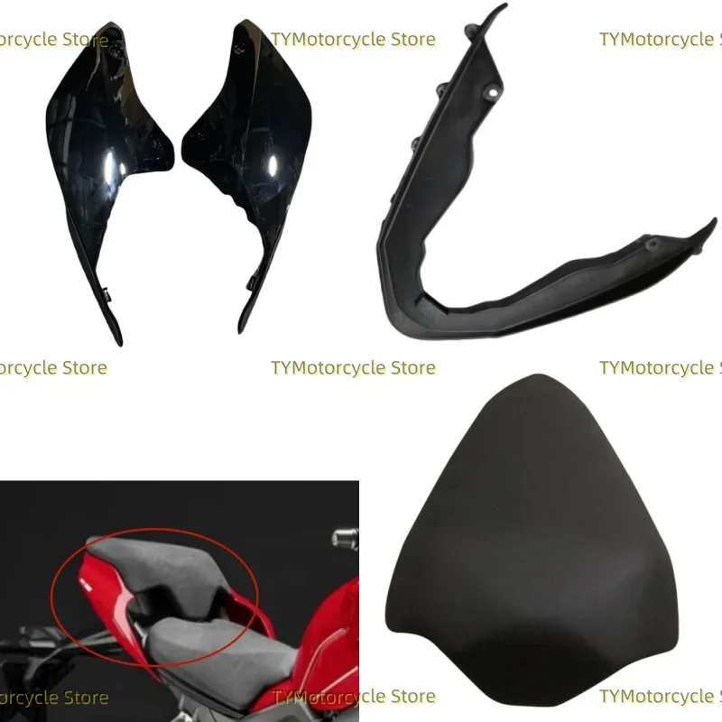 Bright black Rear Tail Side Fairing Cowl Passenger Pillion Seat Cushion Fit For DUCATI Panigale V4 V4R V2 Streetfighter V4 V4S