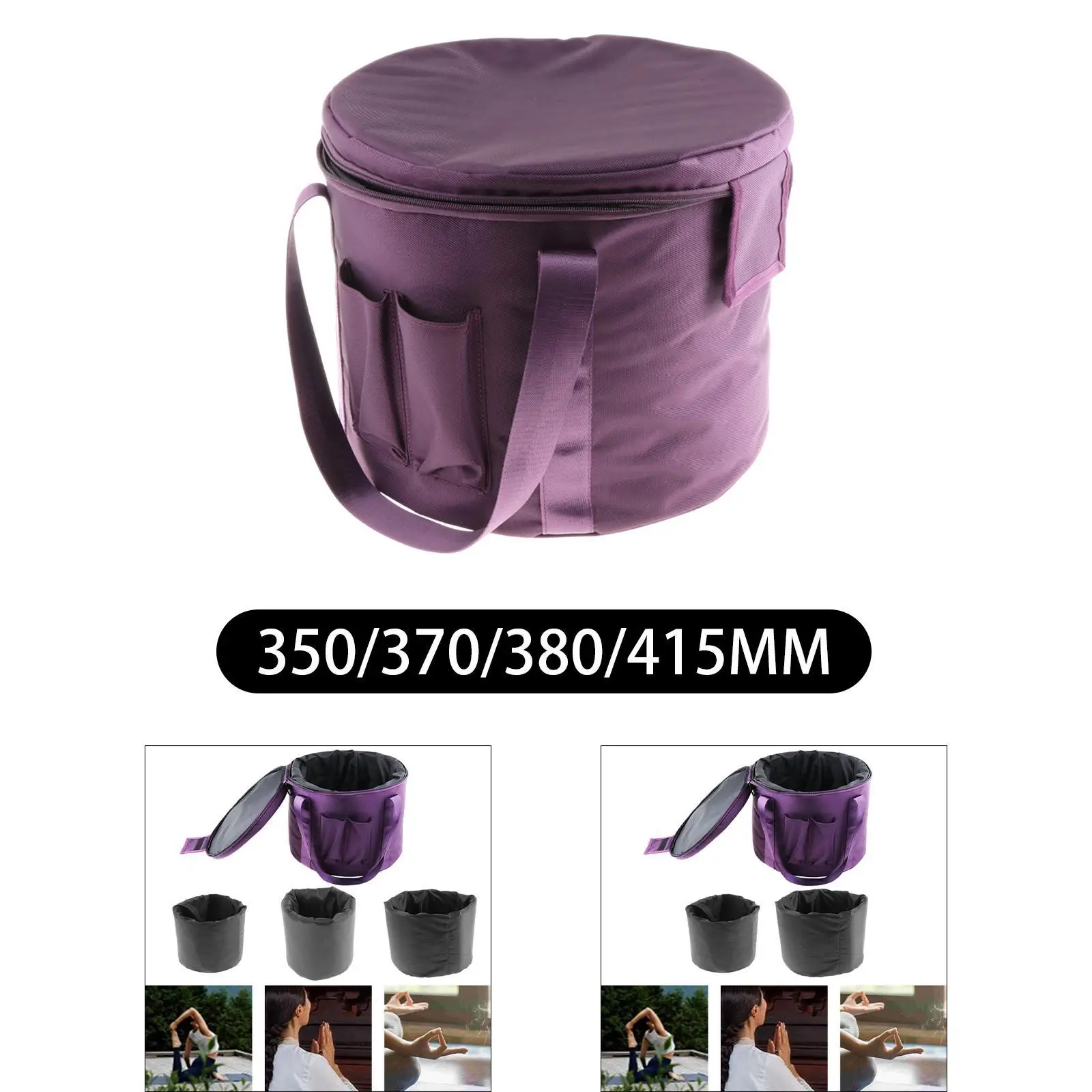 

Crystal Singing Bowls Carry Case Travel Bag Multifunctional Padded Thick Sound Bowl Case Detachable Liners for Travel Camping