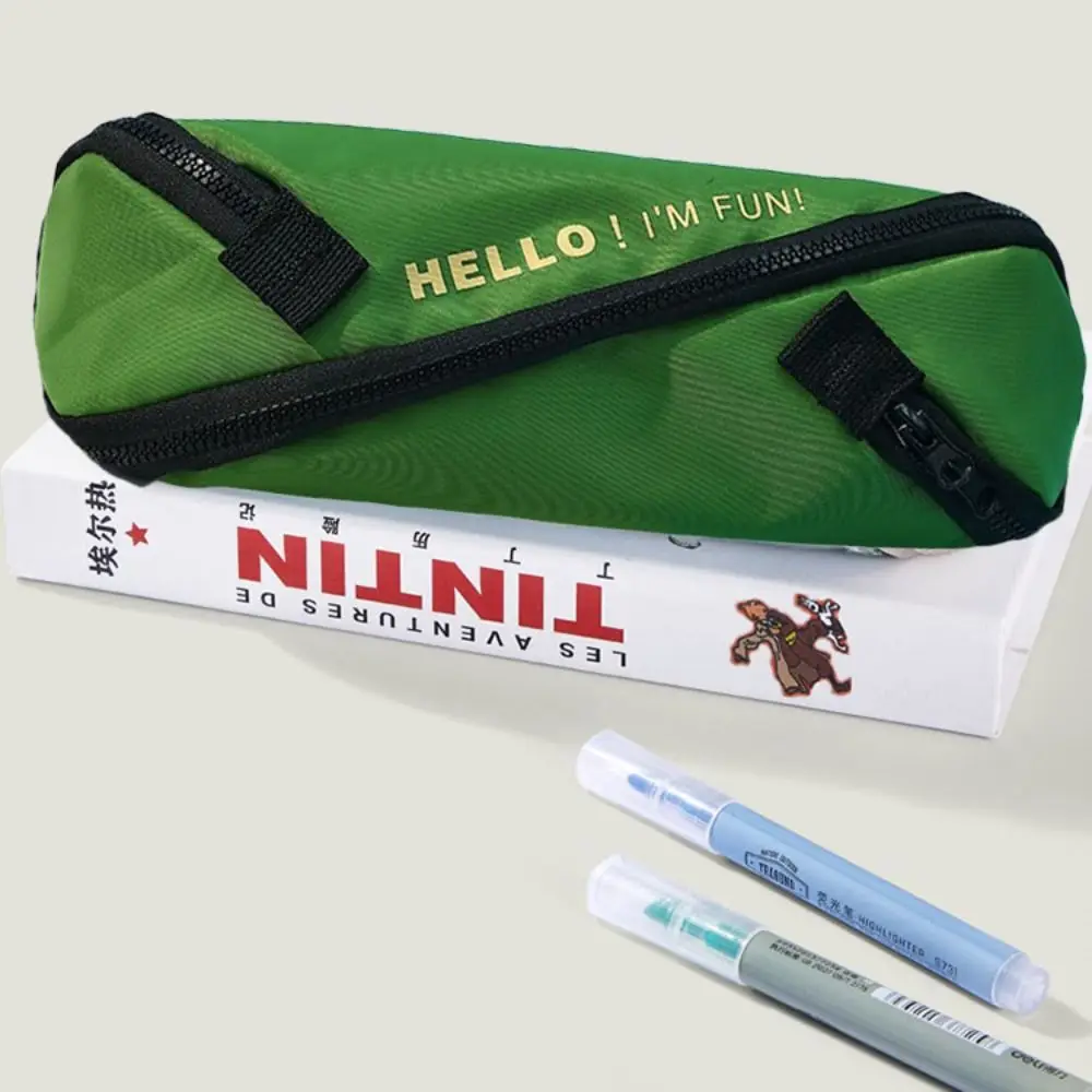 

Canvas Pencil Case S Design Zipper Japanese Style Stationery Bag Simple Large Capacity Pen Bag School