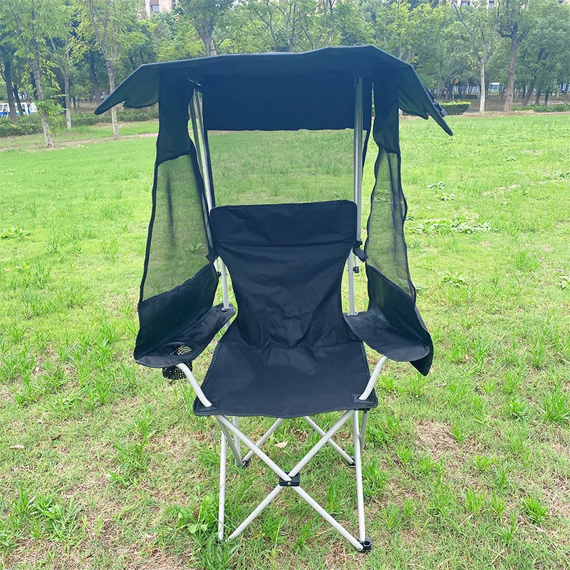 Outdoor Folding Chair, Leisure Fishing Chair, Portable Sunshade, Sunscreen, Camping Beach Chair, Armrest, Director's Sketching