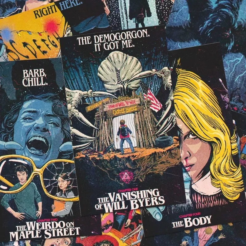 72-Cards Stranger Things Instant Film Collection Cards Double-Sided Patterns Mike Robin NancyComic-Style Poster Cover LOMO Cards