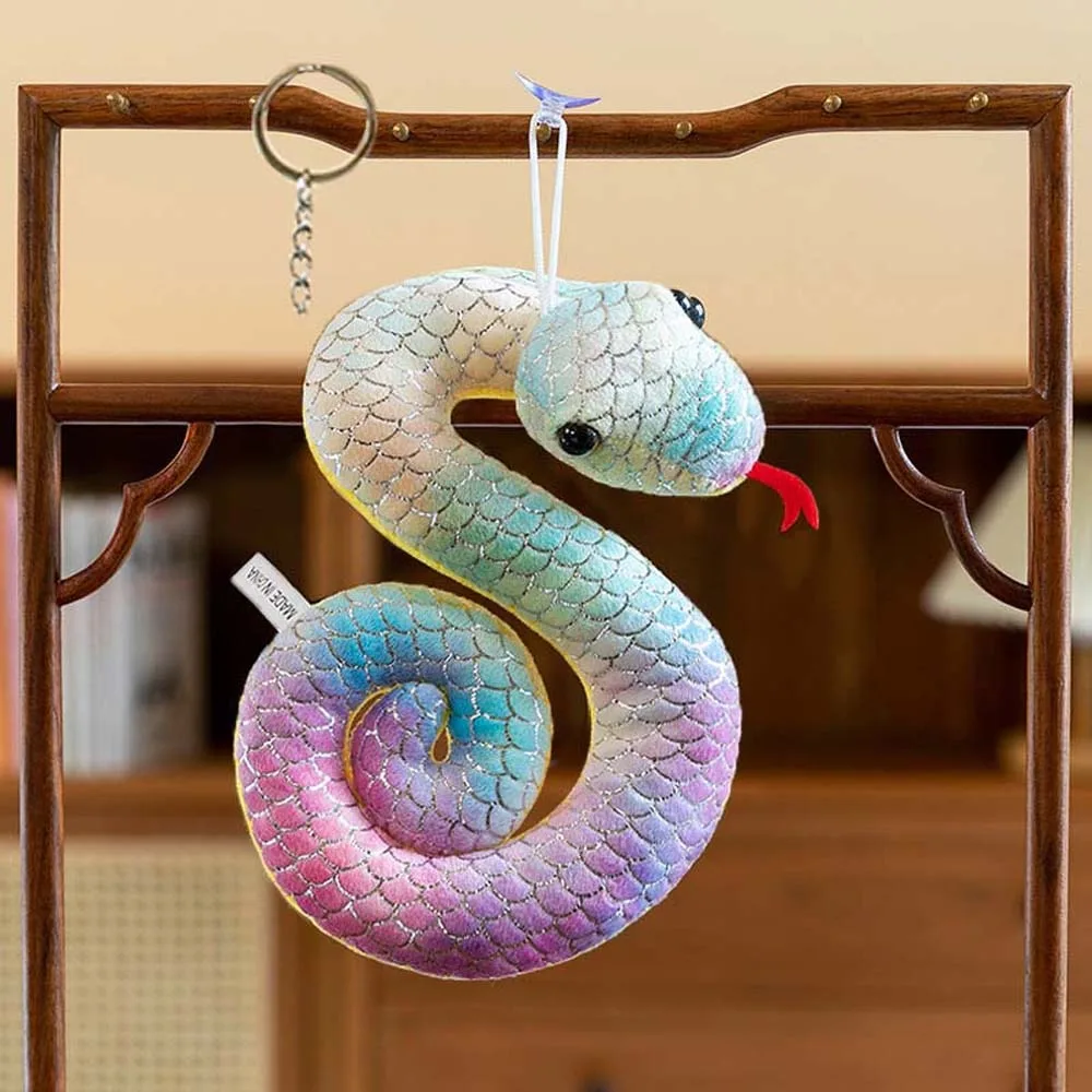 Soft Stuffed Doll Little Snake Plush Toy Zodiac Mascot Doll Gift 2025 Chinese New Year Plush Snake Key Chain Fluffy 14/18/22cm