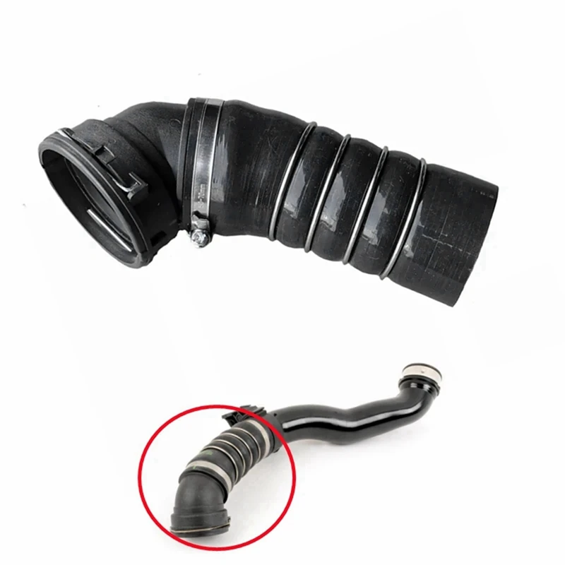 2X 11618506079 Turbo Air Intake Hose Rubber Air Intake Hose Charge Hose Auto For BMW X5 E70 X6 E71 3.0D 3.5D