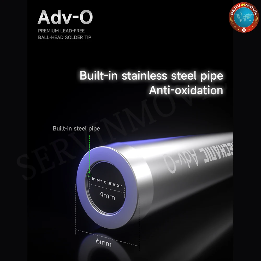 ميكانيكي Adv-O التدفئة الأساسية خالية من الرصاص الكرة رئيس لحام تلميح 1.42 مللي متر للهاتف تسخين سريع المضادة للأكسدة أداة إصلاح اللحام