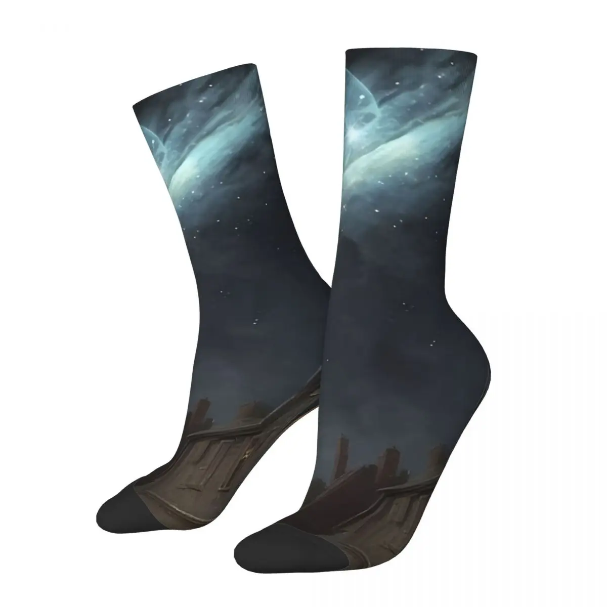 Vintage In The Night Sky Men's compression Socks Unisex Street Style Seamless Printed Novelty Crew Sock