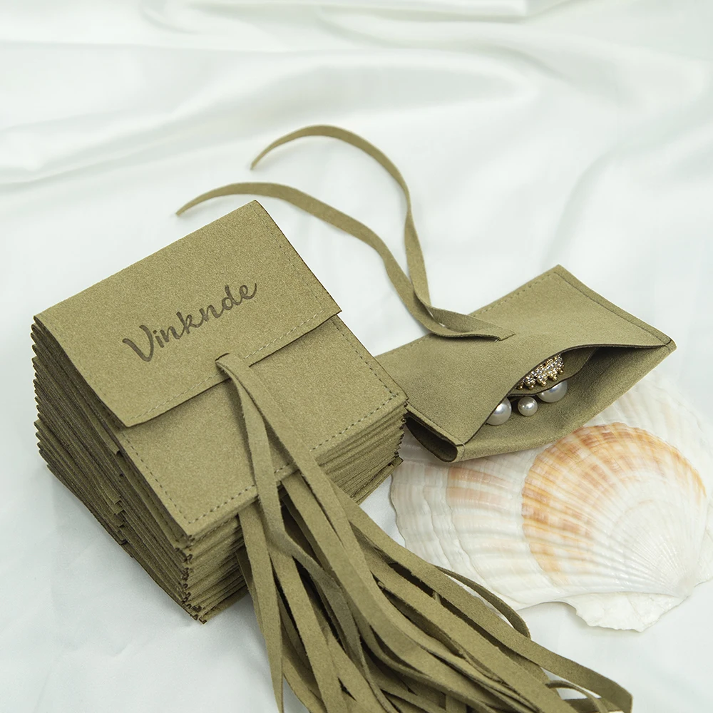 

Сумка для ювелирных изделий из микрофибры с веревочным разделителем для серег, колец, браслетов, заколок для волос, упаковка, свадебный подарок, бархатные мешочки оптом