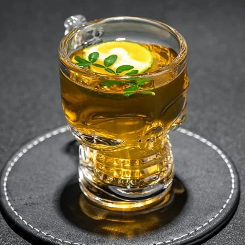 6/9/12 قطعة الجمجمة لقطة صغيرة كوب زجاجي الإبداعية كوكتيل نظارات الكؤوس مجموعة كوب تيكيلا صغير مع مقبض كوب للبيرة شريط الحفلات ملحق