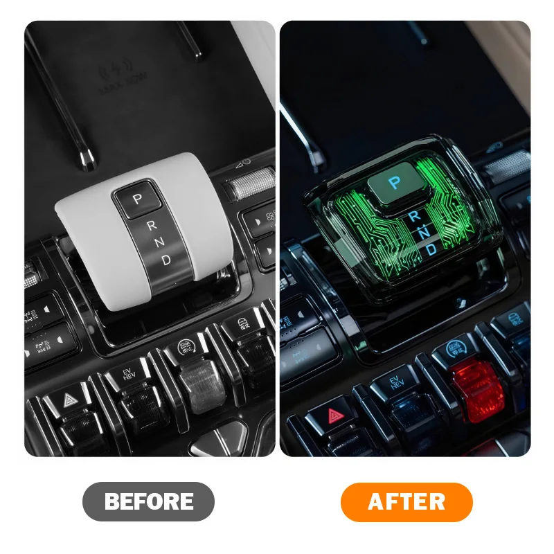 ل BYD ليوبارد 8 كريستال والعتاد التحول المقبض مضيئة المحيطة ضوء كريستال مقبض اكسسوارات تعديل السيارات الداخلية #2