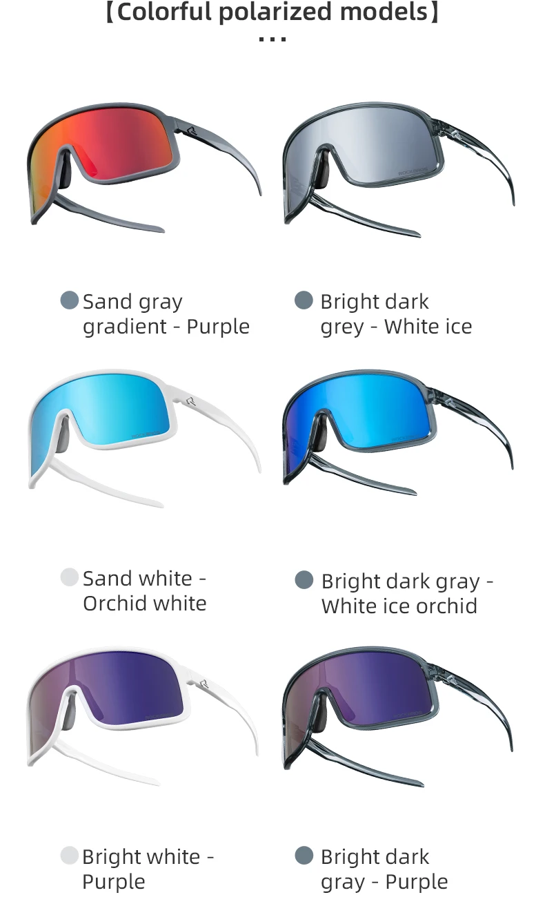 ROCKBROS rad brille leichte polarisierte photochrome brille UV400 sonnenschutz HD-Ansicht großer rahmen MTB fahrrad brille – Detail 14
