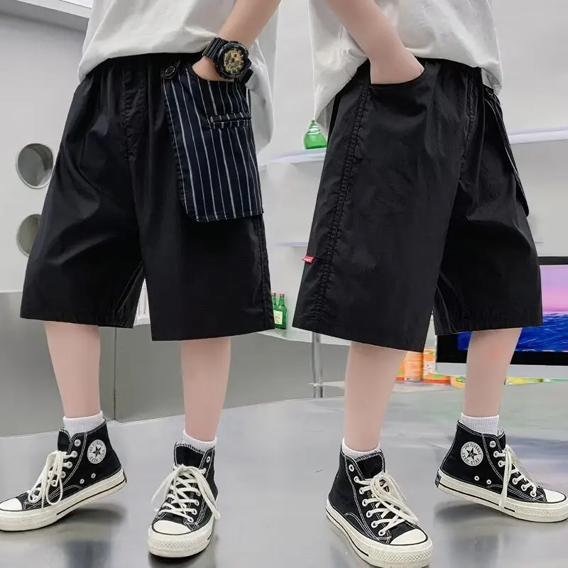 

Boys' Pants, Children's Overalls Shorts Summer Outer Wear Thin Baby Casual Pants Little Boy Handsome Pants