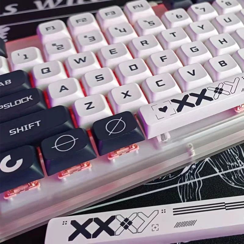 Print Stream Keycap XDA Profile PBT Keycap Set nero bianco tasti della tastiera meccanica per la personalizzazione MX fai da te