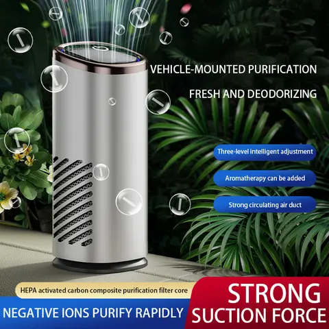 Car Mini Air Purifier USB Portable Negative Ion Purification for Car & Home Office, Eliminates Smoke Dust Odors Car aromatherapy