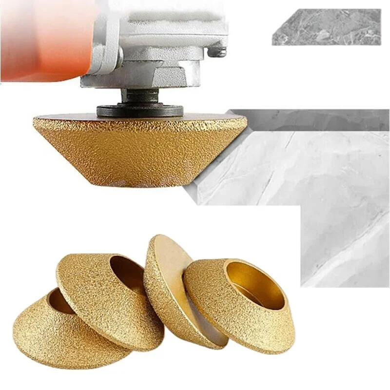 Peça 75*15 20 mm Brasagem Chanfro Diamante Borda Perfil Rebolo Eficiente Pedra de Mármore Borda Ângulo Moagem 1