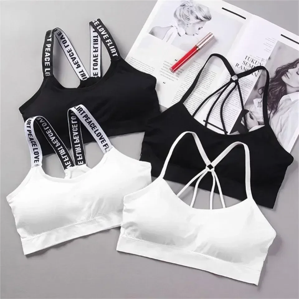 Sexy Tank Top Built Sports Bra Breathable Solid Corset Tank Top Yoga Gym Outdoors Sportswear High Elasticity Beauty Back