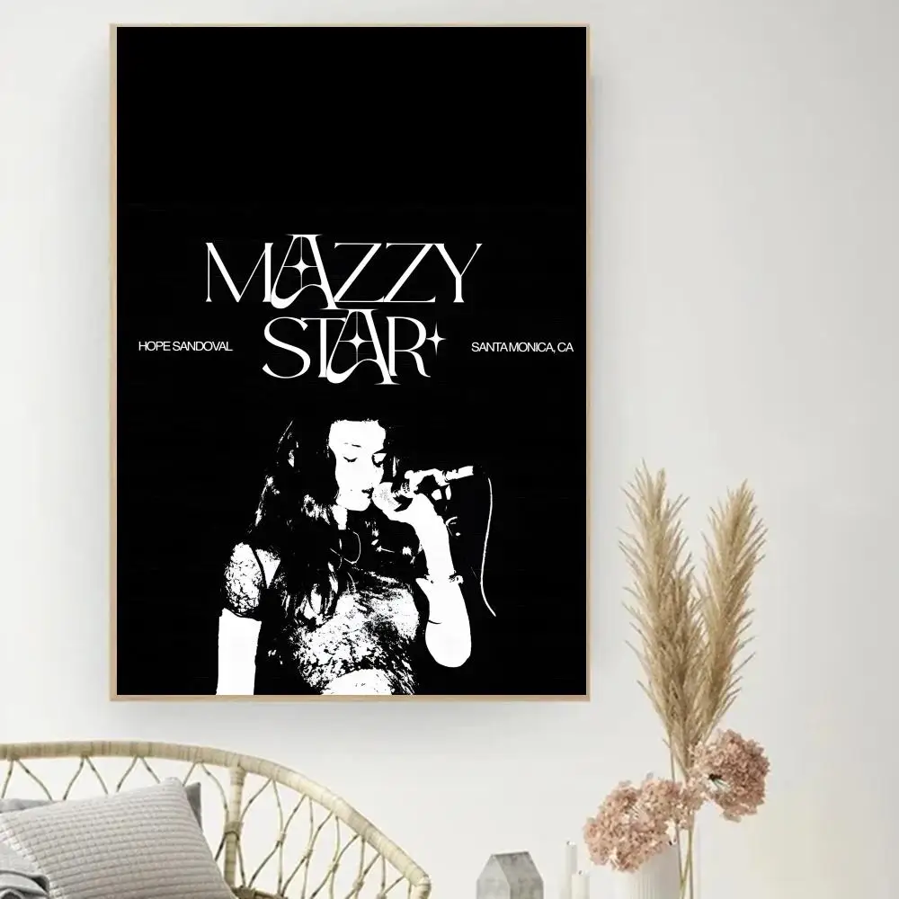 Punk Band Mazzy Star Painting Calligraphy Poster Print Modern Decor Room Home Decor Canvas Art Pictures Home For Living Room