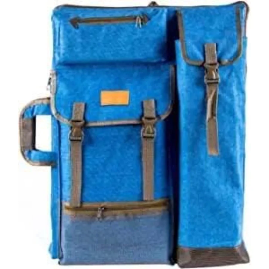 

Large 26 x 19.5 Canvas Art Portfolio Case Backpack for Artists Durable Storage Solution for Sketchbooks Paintings and Drawing S