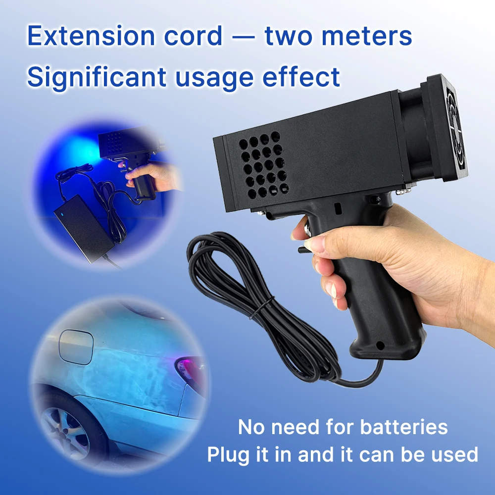 80W High-Power UV Car Paint Detector 365nm Plug-In Portable UV Lamp Car Flaw Detection UV Lamp Used Car Inspection Tool
