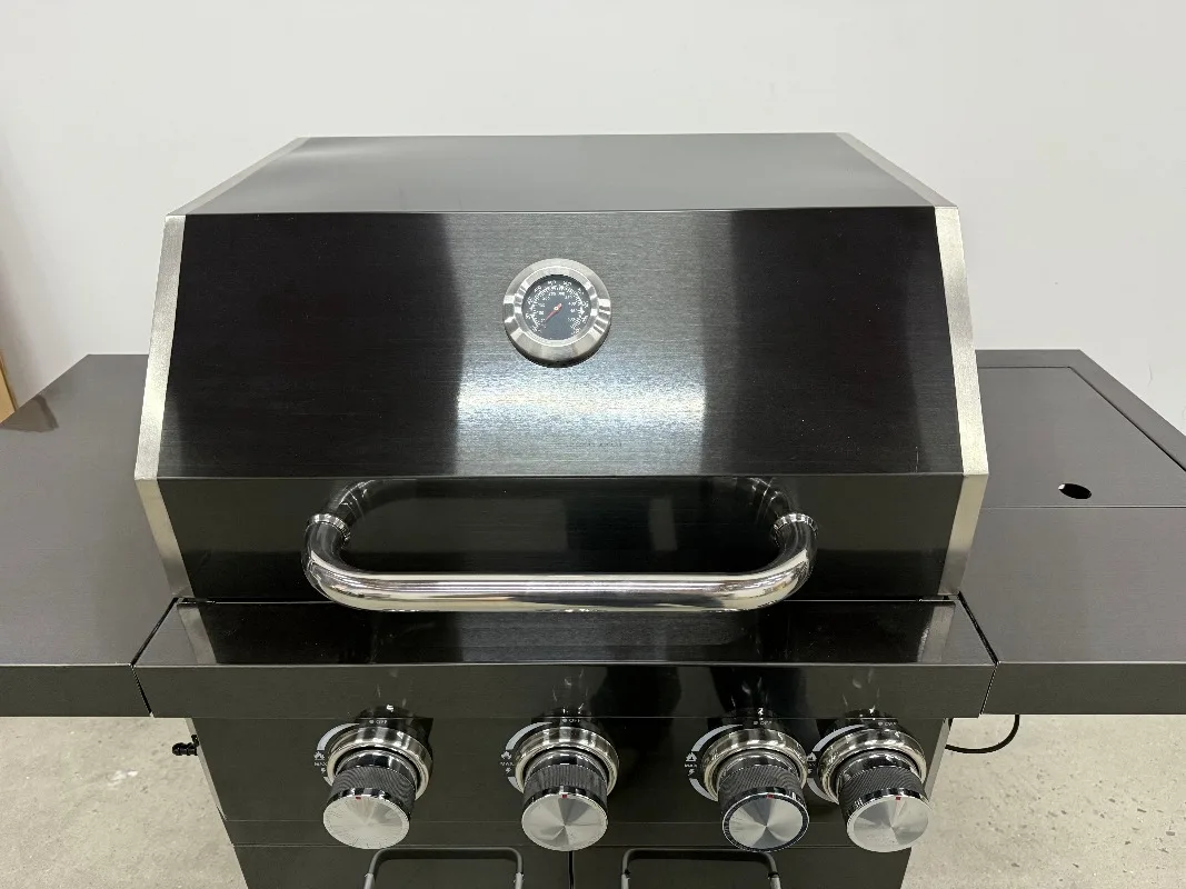 

Популярный уличный гриль из черной нержавеющей стали с мощной горелкой для вечеринок на вилле и в саду