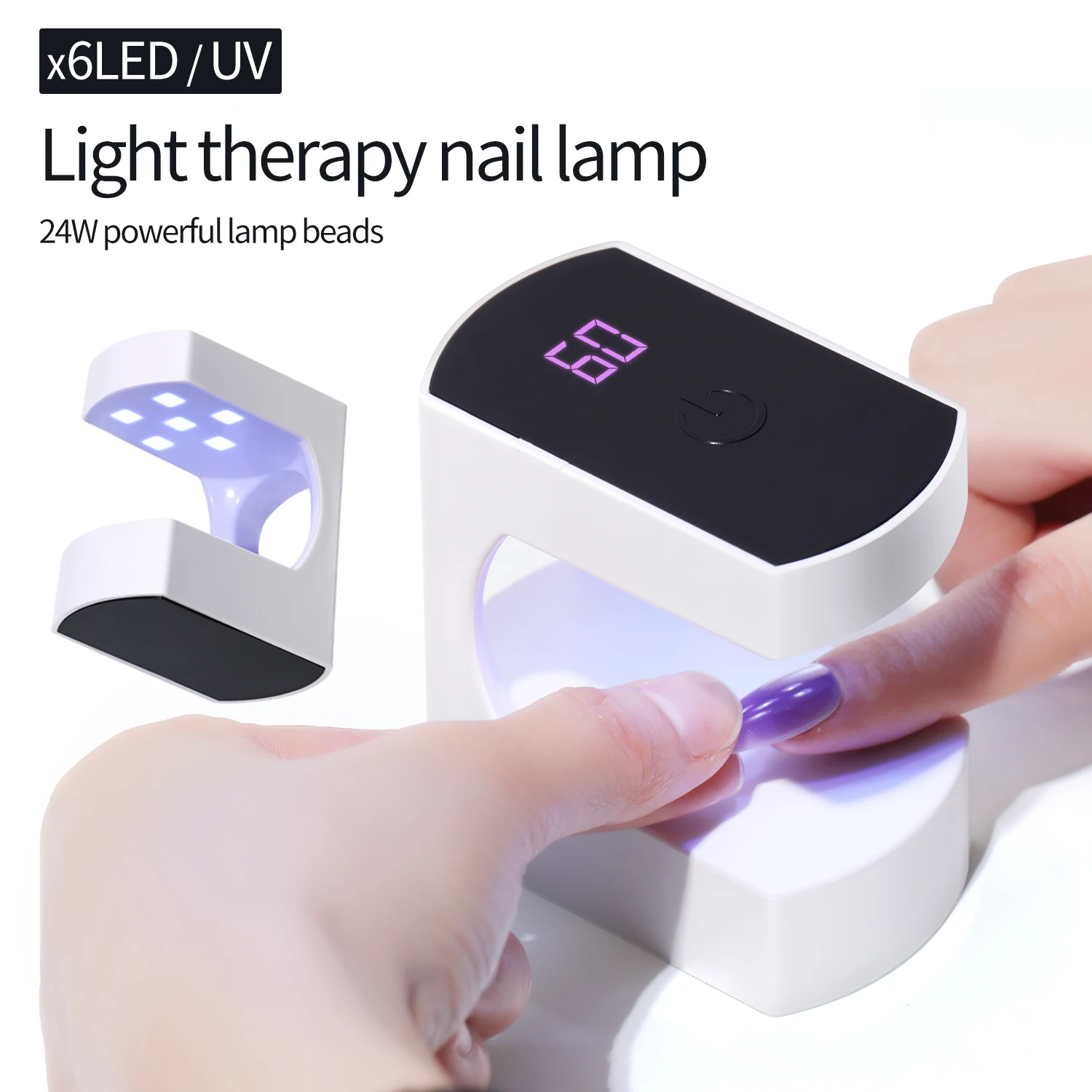 LULAA Portable Nail Uv Machine Gel Manicure UV Lamp LED Mini Nail Light Portable Fast Easy Nail Extension Manicure UV Lamp