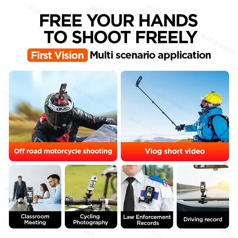 كاميرا رياضية خارجية عالية الوضوح من Yescool S6، كاميرا فيديو محمولة مضادة للاهتزاز، رؤية ليلية، مسجل فيديو توك قصير