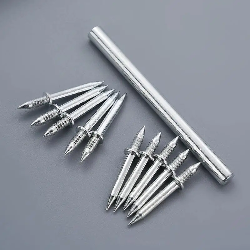 50/100pcs Double Head Nails Seamless Nails Skirting Thread Seamless Nail Without Marks Metal Rust-Proof Nails Wood No Trace