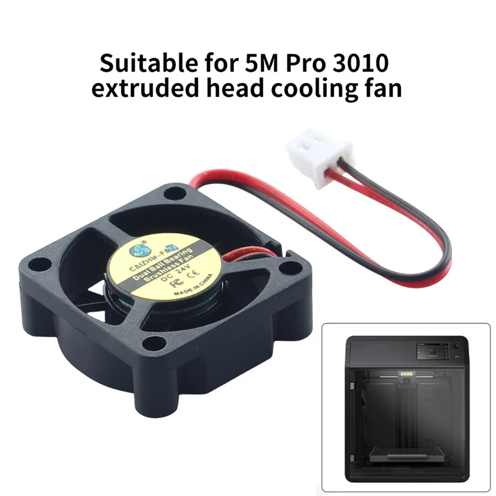 

New Extrusion Head Cooling Fan for Flashforge Adventurer 5M Pro 24V Dual Ball Fan for 5M Pro 3010 Fan 3D Printer Accessories