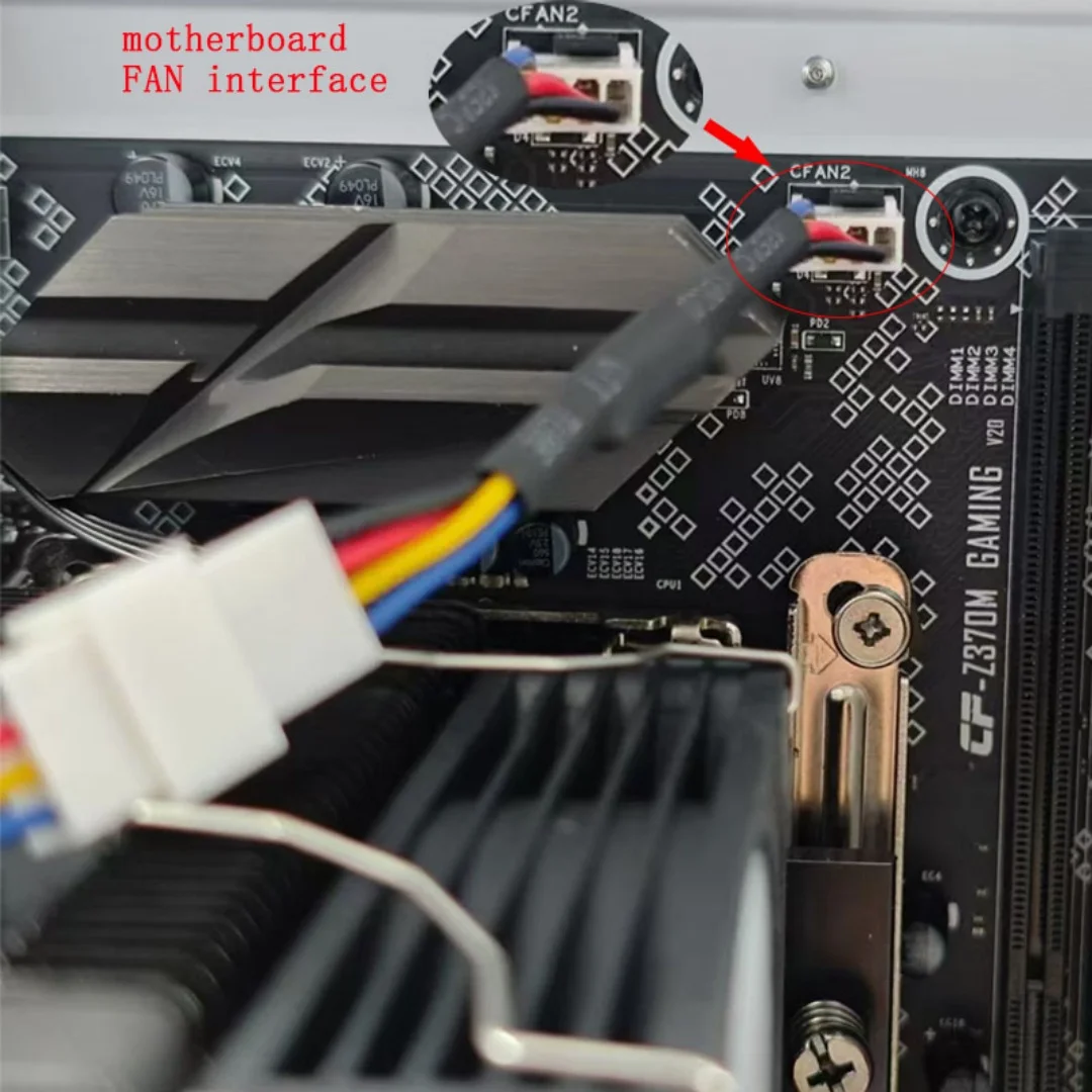 CX FUTRUE Computer Cooling Fan Expansion Cable ABS, 3PIN Interface * 1+4PIN Interface * 1, Suitable For Expanding Fan Data Cable