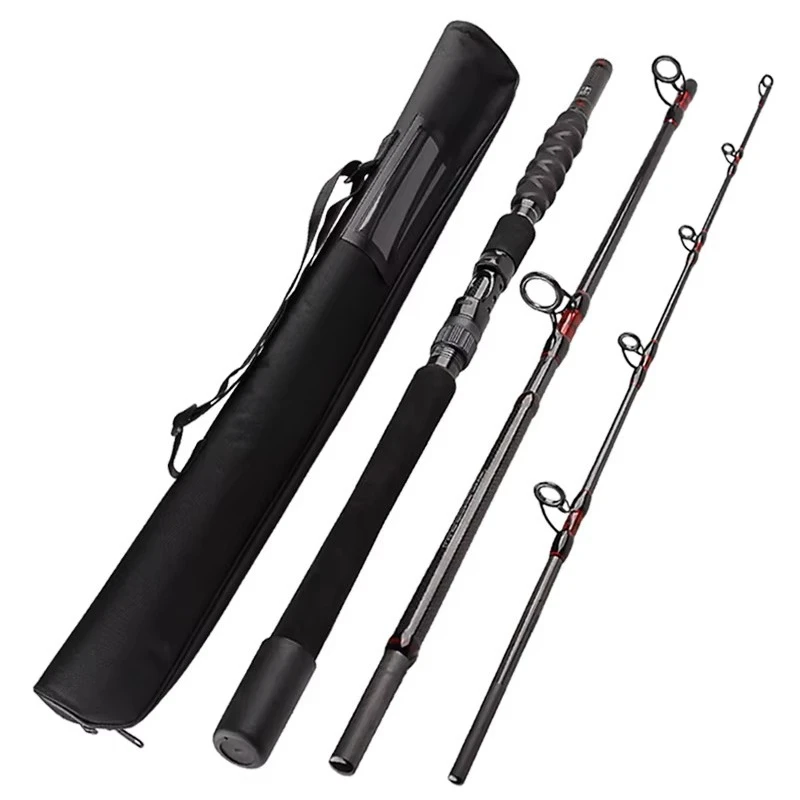 3-Section Carbon Fiber Boat Fishing Rod – Trolling & Big Game Pesca Rod, Wholesale Custom