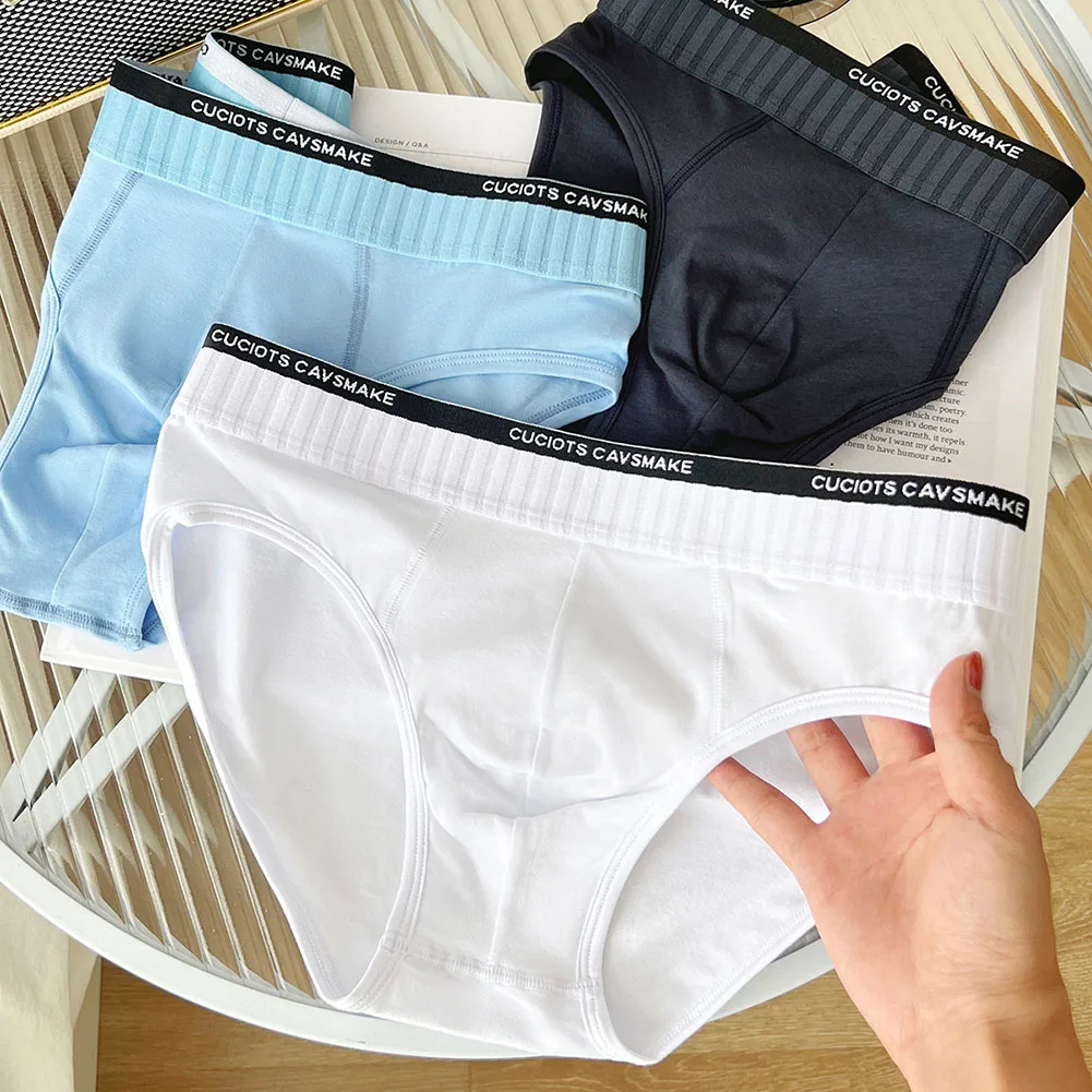 

Сплошные мужские трусы, дышащие повседневные трусы, мужские трусы из хлопка и 5 спандекса, новинка, удобная посадка