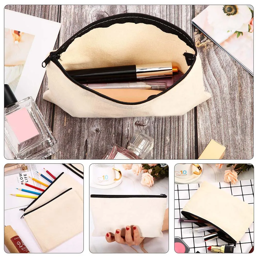 Cosmetic Bag Wedding Makeup Bags Portable Toiletries Storage Pencil Bag Letter Initials Print Organizer Wallet Clutch