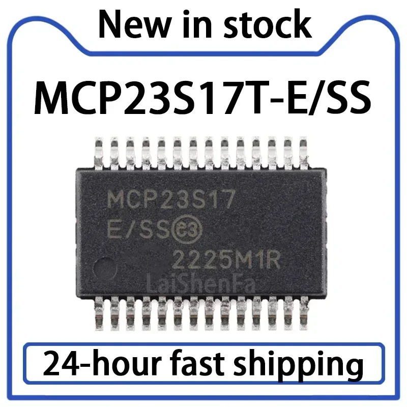 5PCS MCP23S17-E/SS MCP23S17T-E/SS Package SSOP-28 16 Bit SPI I/O Extender Chip in Stock