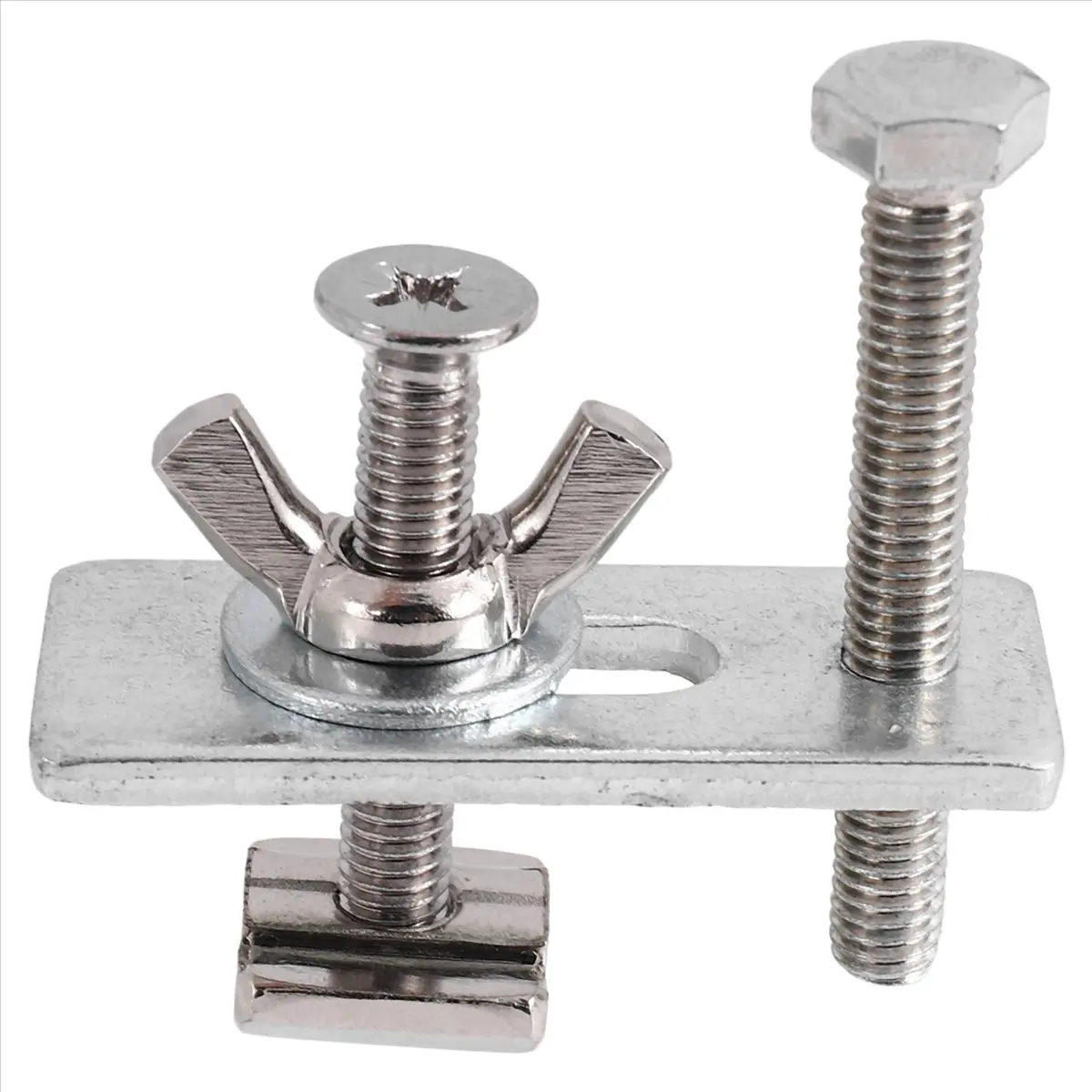 HGHO 4Pcs T-Track Mini Hold Down Clamp Kit with Iron Machine Engraving Machine Plate Clamp Fixture for Cnc Engraving Machine