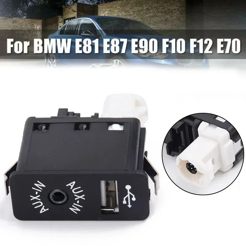 Carhome Car Dash Flush Mount USB AUX Input Socket Port 84109237653 For BMW E81 E87 E90 F10 F12 E70 E82 F10 For MINI Clubman R55