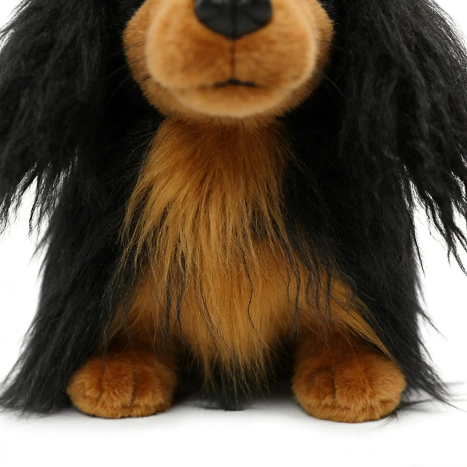 

35cm Simulation Hairy Dachshund Dog Plush Toys Kawaii Stuffed Animals Soft Pet Fluffly Puppy Plushies Doll