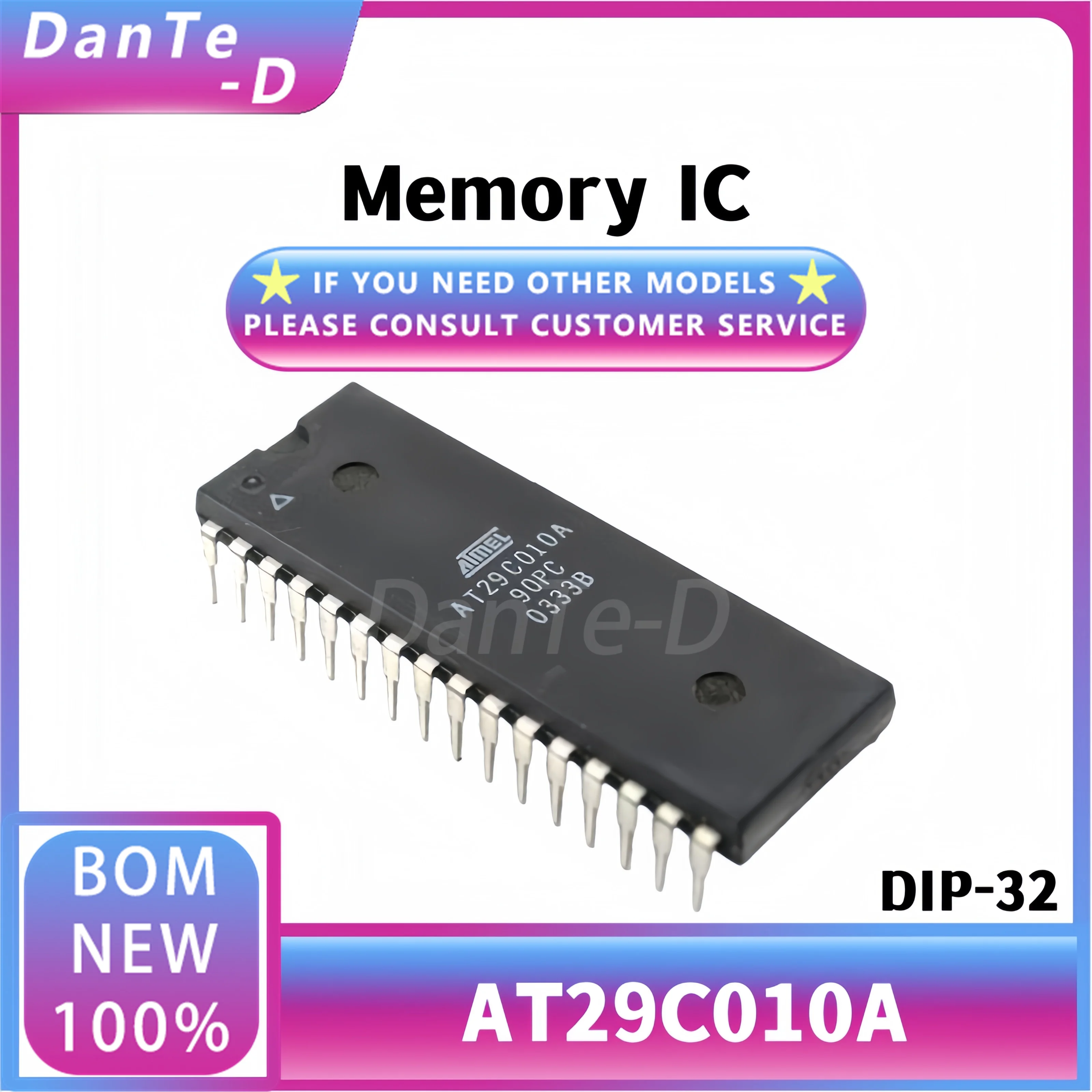 เมมโมรี่ชิป DIP-32แพ็กเกจ AT29C010A ชิ้นส่วน IC ของแท้ใหม่